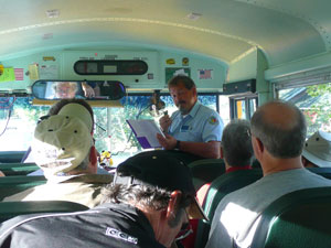 inside bus