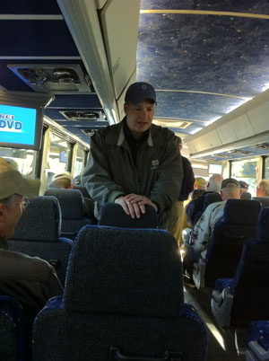 man on bus
