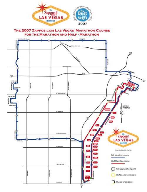 Las Vegas Marathon Elevation Chart