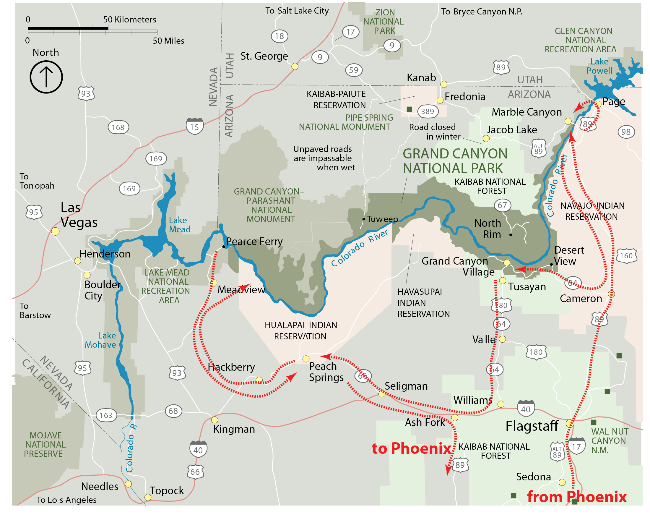 Grand Canyon Park Map